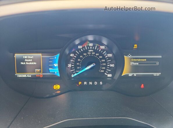 2FMPK3J90LBB02906 2020 FORD EDGE Blue Vista del cuadro de instrumentos