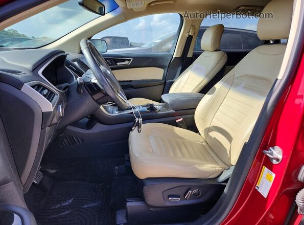 2FMPK3J91GBB14911 2016 FORD EDGE Red Widok wnętrza z przodu