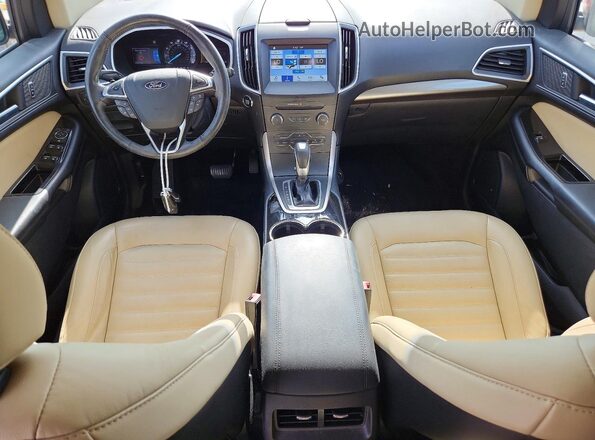 2FMPK3J91GBB14911 2016 FORD EDGE Red Widok deski rozdzielczej