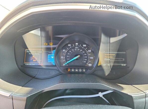 2FMPK3J91JBB84707 2018 FORD EDGE Red Instrument cluster view