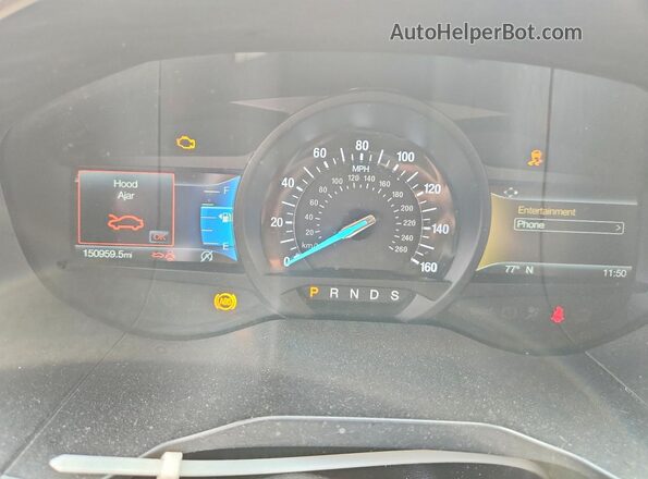 2FMPK3J91KBC63943 2019 FORD EDGE Gray Вид щитка приладів