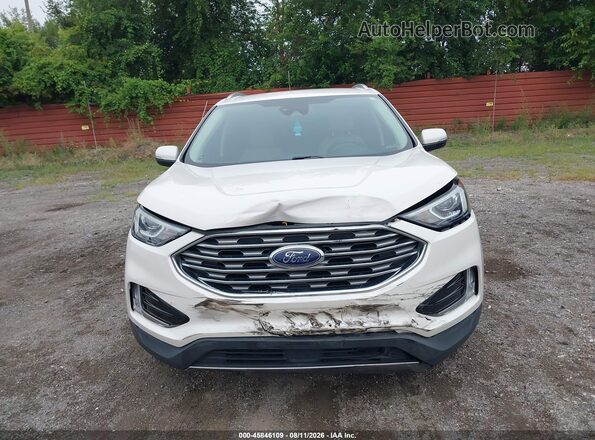 2FMPK3J92KBB73703 2019 FORD EDGE White Vista del cuadro de instrumentos