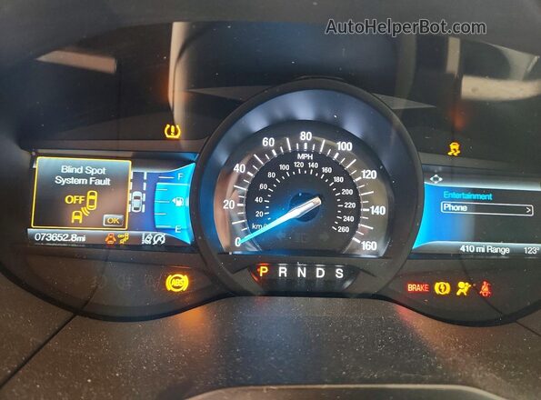 2FMPK3J92MBA35632 2021 FORD EDGE White Widok zestawu wskaźników