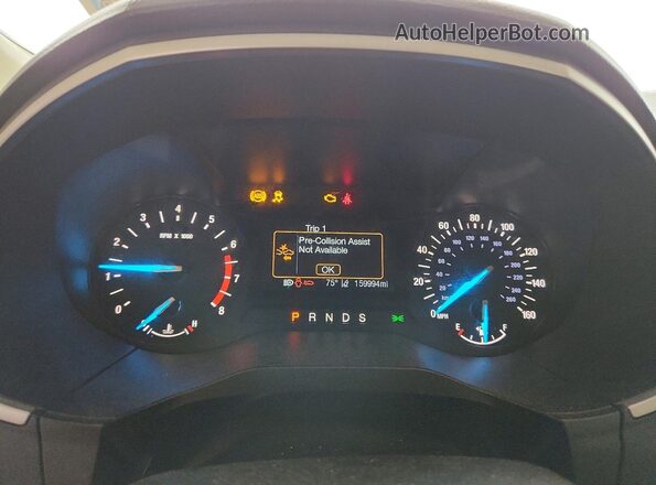 2FMPK3J93KBC19877 2019 FORD EDGE Brown Вид щитка приладів