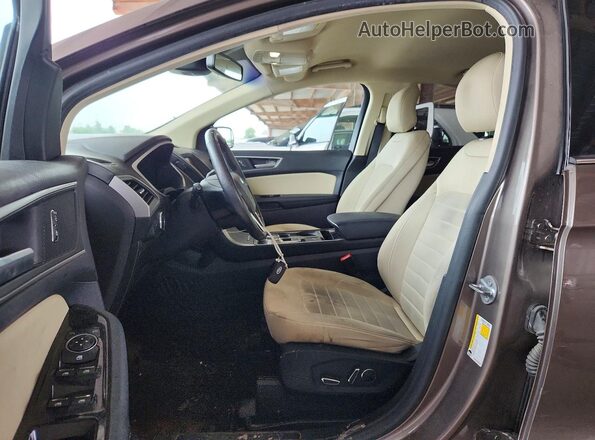 2FMPK3J93KBC19877 2019 FORD EDGE Brown Вид салону спереду