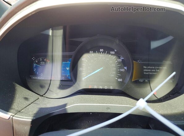 2FMPK3J93LBB58788 2020 FORD EDGE Red Instrument cluster view