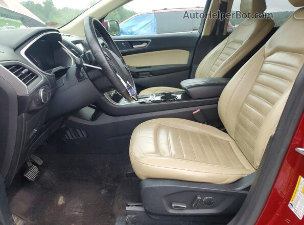 2FMPK3J94GBB91675 2016 FORD EDGE Red Widok wnętrza z przodu
