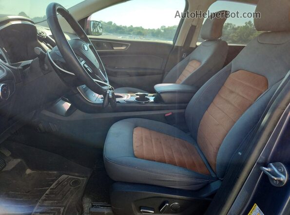 2FMPK3J94JBB56044 2018 FORD EDGE Blue წინა სალონის ხედი