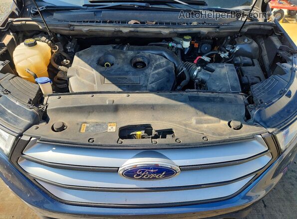 2FMPK3J94JBB56044 2018 FORD EDGE Blue ძრავის განყოფილების ხედი