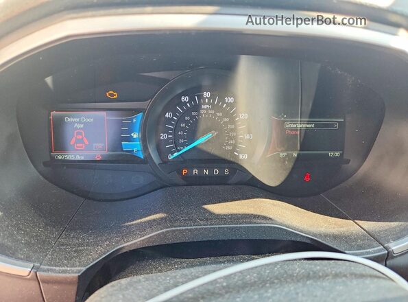 2FMPK3J94JBB56044 2018 FORD EDGE Blue ხელსაწყოთა პანელის ხედი