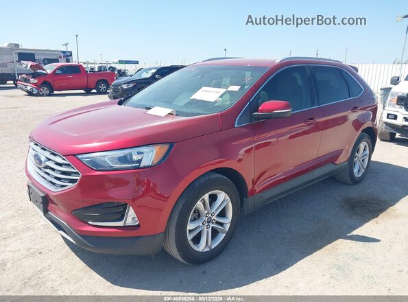 2FMPK3J94KBB34482 2019 FORD EDGE Burgundy Front view