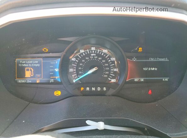 2FMPK3J94KBC69641 2019 FORD EDGE Blue Instrument cluster view