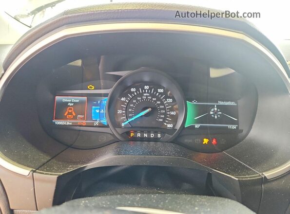 2FMPK3J94LBA49255 2020 FORD EDGE Серебряный Вид щитка приборов
