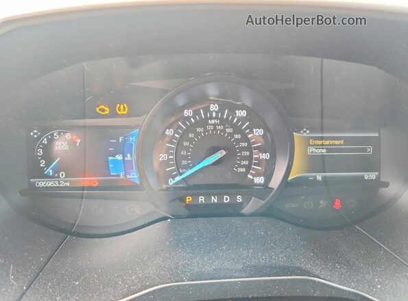 2FMPK3J94LBA58070 2020 FORD EDGE White Вид щитка приладів