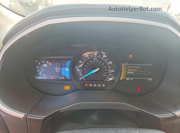 2FMPK3J94LBB29767 2020 FORD EDGE White Вид щитка приладів