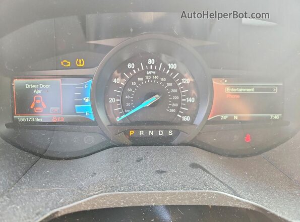 2FMPK3J95JBB64430 2018 FORD EDGE Gray Instrument cluster view