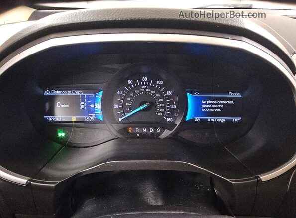 2FMPK3J95MBA50710 2021 FORD EDGE Gray Вид щитка приладів
