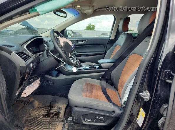 2FMPK3J96JBB35745 2018 FORD EDGE Black Widok wnętrza z przodu