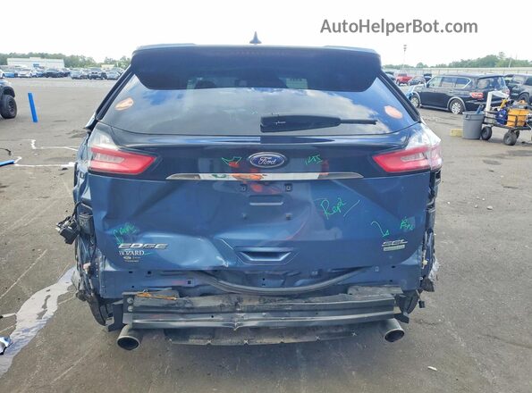 2FMPK3J96KBB38341 2019 FORD EDGE Blue Rear view