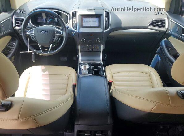 2FMPK3J96KBB38341 2019 FORD EDGE Blue Dashboard view