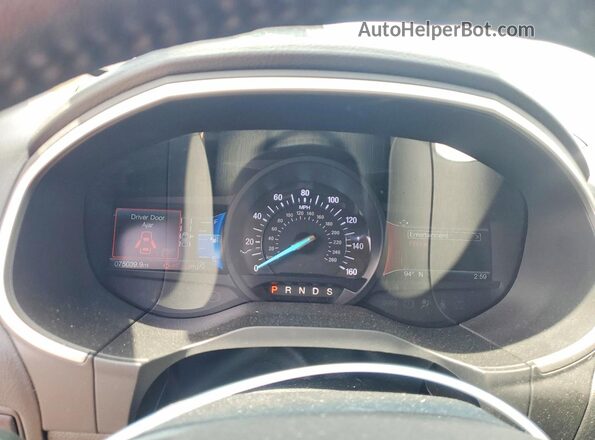 2FMPK3J96KBB38341 2019 FORD EDGE Blue Instrument cluster view