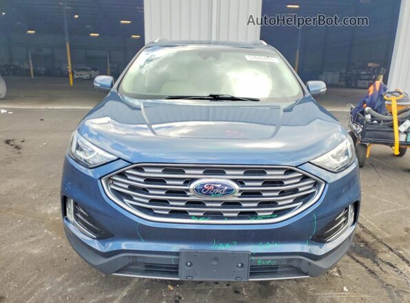 2FMPK3J96KBB38341 2019 FORD EDGE Blue Front view