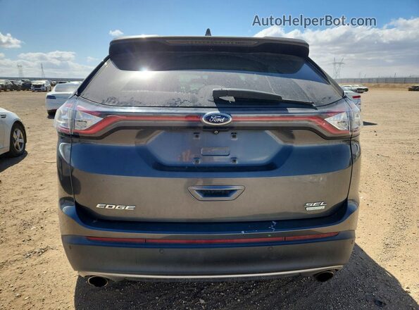 2FMPK3J97GBB11544 2016 FORD EDGE Gray Вид ззаду
