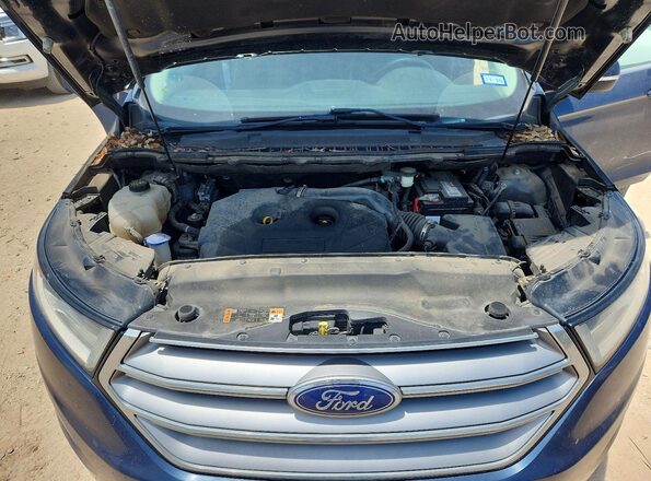 2FMPK3J98HBB26992 2017 FORD EDGE Blue ძრავის განყოფილების ხედი