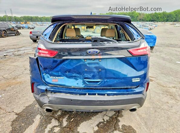 2FMPK3J98LBA66768 2020 FORD EDGE Blue Вид ззаду
