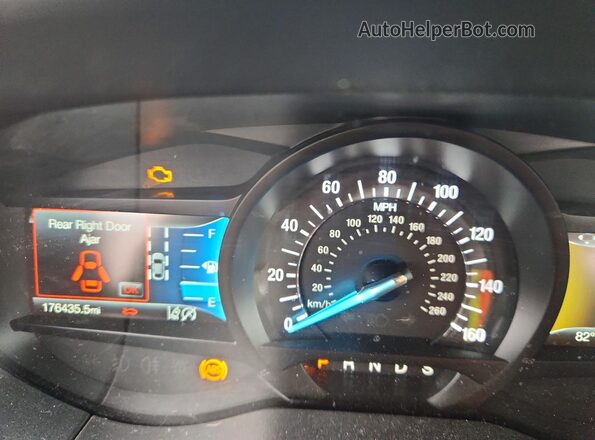 2FMPK3J98LBA66768 2020 FORD EDGE Blue Вид щитка приладів