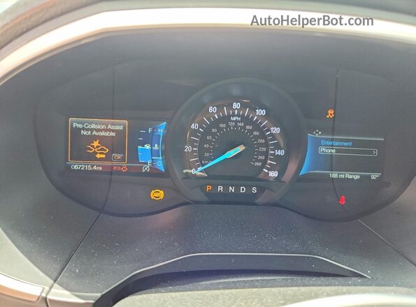 2FMPK3J98MBA21833 2021 FORD EDGE Silver ხელსაწყოთა პანელის ხედი