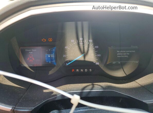 2FMPK3J9XJBC04713 2018 FORD EDGE White ხელსაწყოთა პანელის ხედი