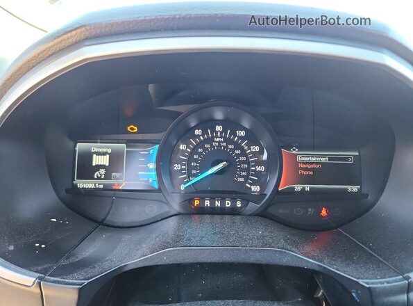 2FMPK3J9XKBB62027 2019 FORD EDGE Black ხელსაწყოთა პანელის ხედი