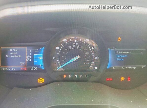 2FMPK3J9XMBA20280 2021 FORD EDGE Red Vista del cuadro de instrumentos