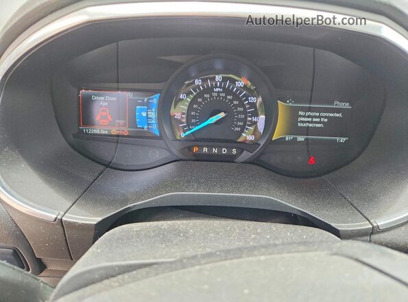 2FMPK3K80JBC27908 2018 FORD EDGE White Widok zestawu wskaźników