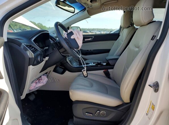 2FMPK3K82JBC55130 2018 FORD EDGE White Widok wnętrza z przodu