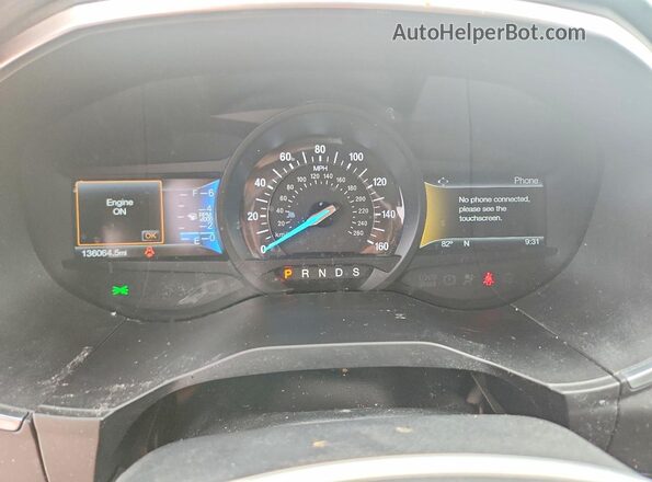 2FMPK3K83HBC48794 2017 FORD EDGE Red Vista del cuadro de instrumentos