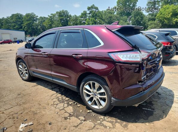 2FMPK3K83JBC18328 2018 FORD EDGE Burgundy Հետևի ձախ