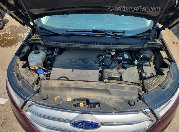 2FMPK3K83JBC18328 2018 FORD EDGE Burgundy Սալոնի հետևի տեսք