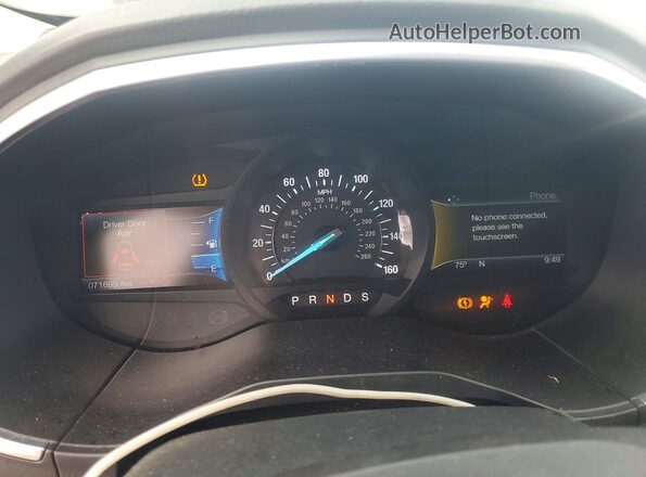 2FMPK3K84GBC37172 2016 FORD EDGE White Սարքավորումների վահանակի տեսք