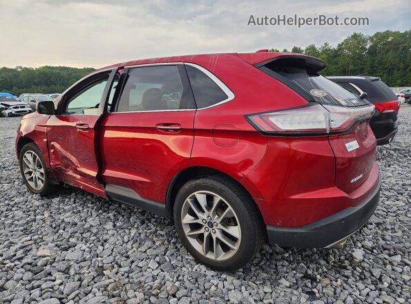 2FMPK3K87HBB34149 2017 FORD EDGE Red Rear left