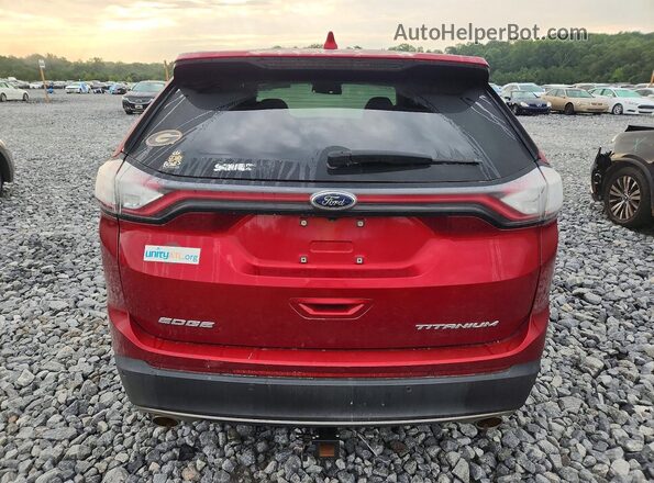 2FMPK3K87HBB34149 2017 FORD EDGE Red Rear view