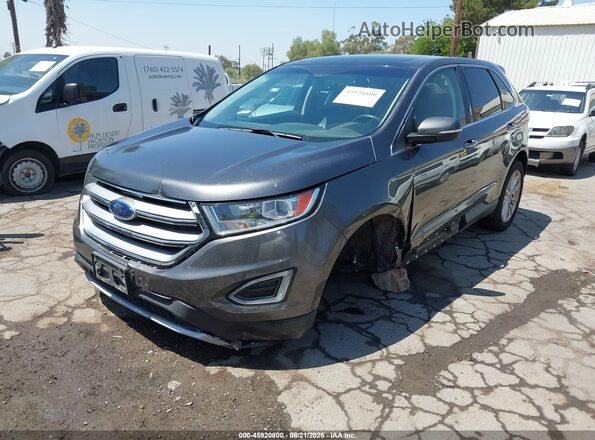 2FMPK3K87HBB79950 2017 FORD EDGE Gray Vista tres cuartos delantera izquierda