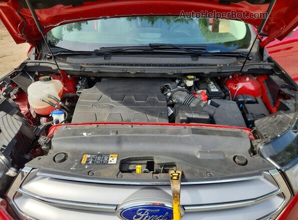 2FMPK3K8XGBC29786 2016 FORD EDGE Red უკანა სალონის ხედი