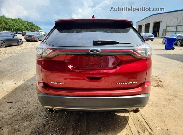 2FMPK3K8XGBC29786 2016 FORD EDGE Red უკანა ხედი