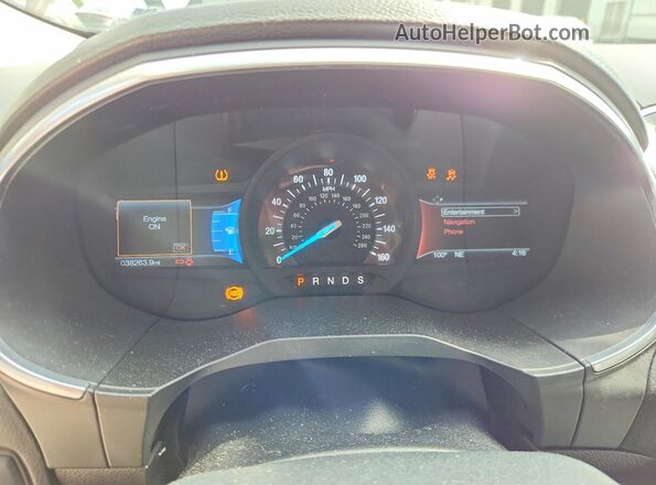 2FMPK3K8XGBC29786 2016 FORD EDGE Red ხელსაწყოთა პანელის ხედი