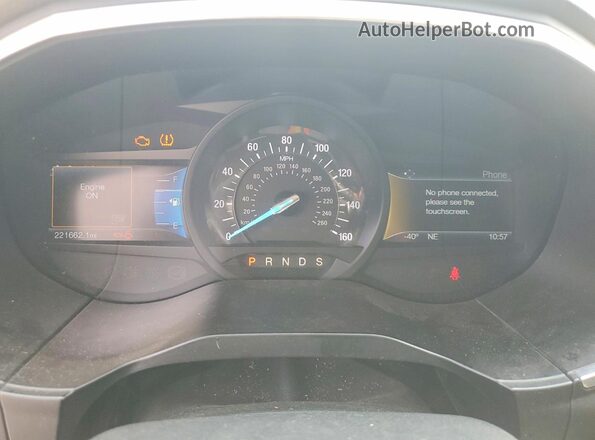 2FMPK3K90GBB05552 2016 FORD EDGE Silver Widok zestawu wskaźników