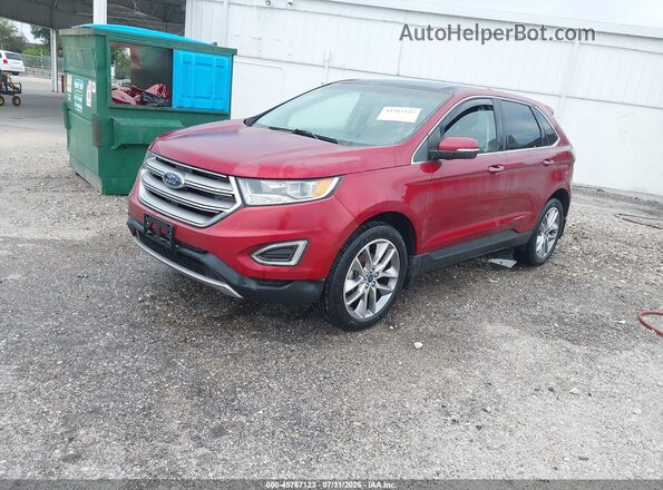 2FMPK3K90GBC52101 2016 FORD EDGE Red Vista tres cuartos delantera izquierda
