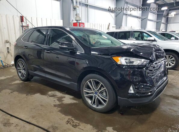 2FMPK3K90KBC74186 2019 FORD EDGE Black Front right