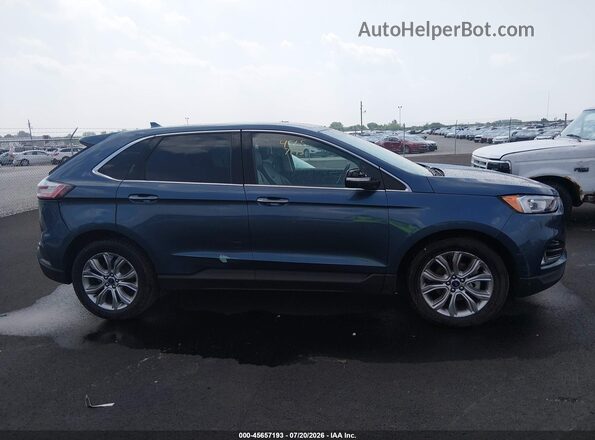2FMPK3K91KBC44775 2019 FORD EDGE Blue Вид спереду